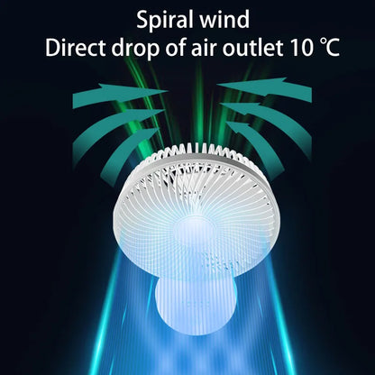 Kasydoff USB Desk Fan – 3600mAh Rechargeable, 4-Speed, 7-Blade Oscillating, Timer, Quiet Cooling Fan for Home & Office