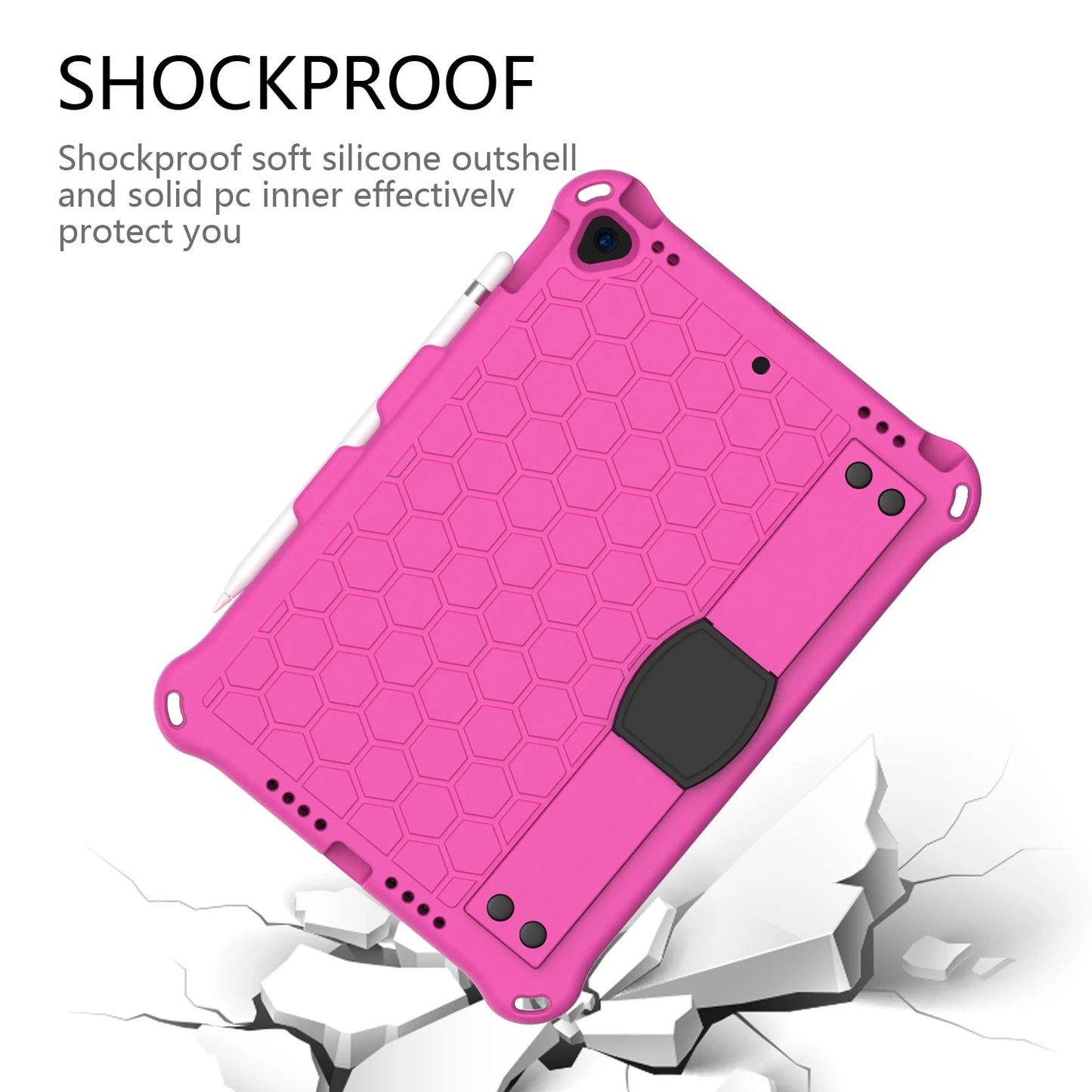 Shockproof iPad Case with Hand Strap & Stand – Fits iPad 10.9, Pro 11, Mini, Air & More