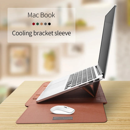 Laptop Sleeve Bag for MacBook Air 13 M4/M3/M2/M1, Pro 13/14/16, Huawei, ASUS, Dell – 11–16", PU Leather