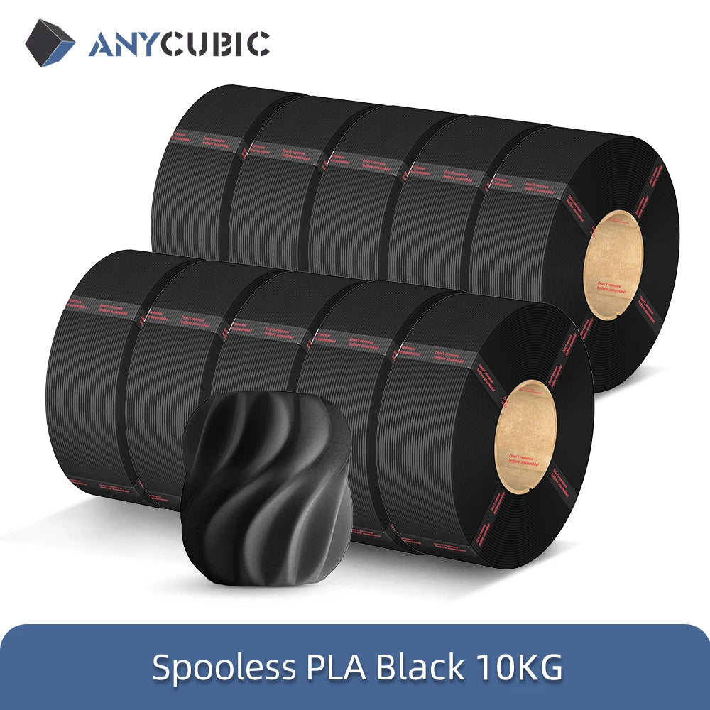 ANYCUBIC 10KG Spooless PLA Filament 1.75mm – Refill for Kobra 3 & S1C