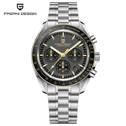 PAGANI DESIGN 1701 V5 Men's Luxury Quartz Chronograph Watch – AR Sapphire Glass, 100M Waterproof