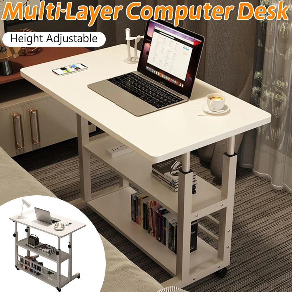 Height Adjustable Laptop Desk on Wheels | Bedside & Sofa Table