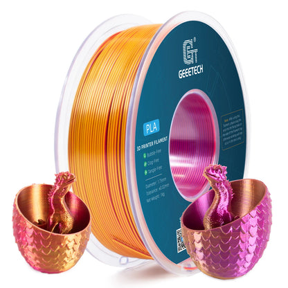 Geeetech Tri-Color Silk PLA Filament 1.75mm – 1KG Spool, Vacuum Packed