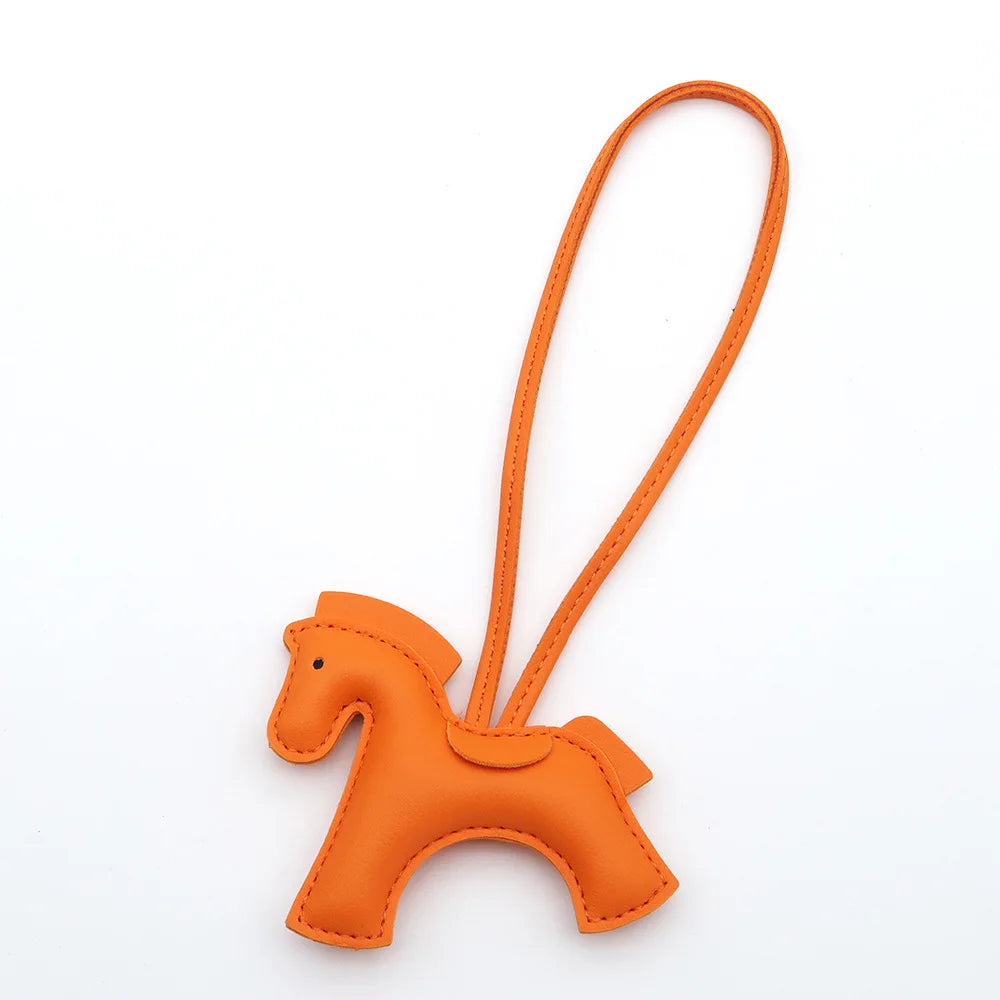 Pony Bag Charm | PU Leather Luggage & Car Pendant | Travel Accessory