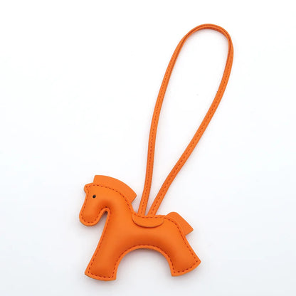 Pony Bag Charm | PU Leather Luggage & Car Pendant | Travel Accessory