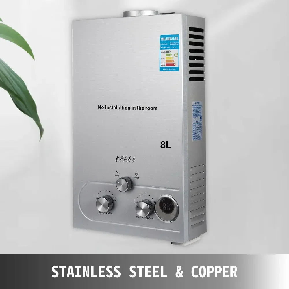 VEVOR LPG Gas Water Heater | Instant Tankless | 6L–18L | CE Certified | EU