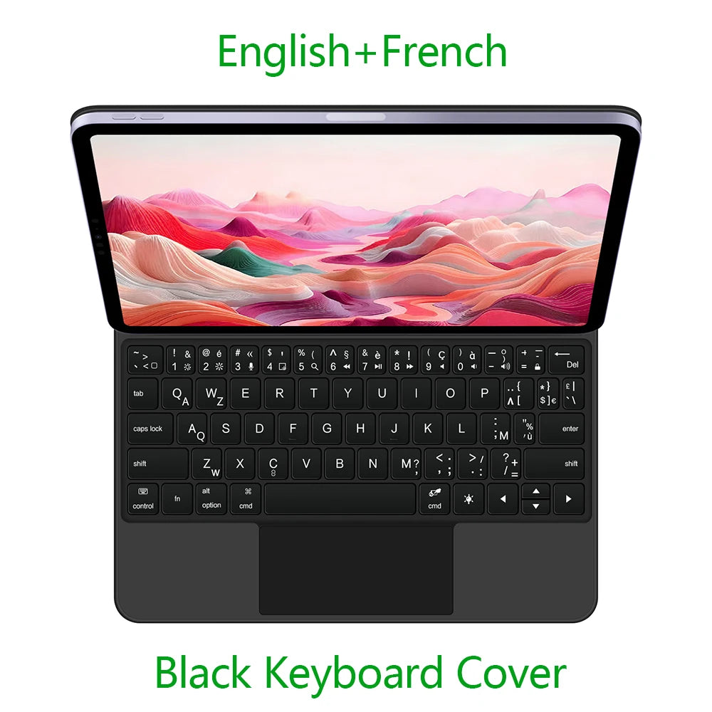 Backlit Magic Keyboard Case for iPad Air 11" M2/M3/M4 2024-2026 – Multi-touch, Smart Folio