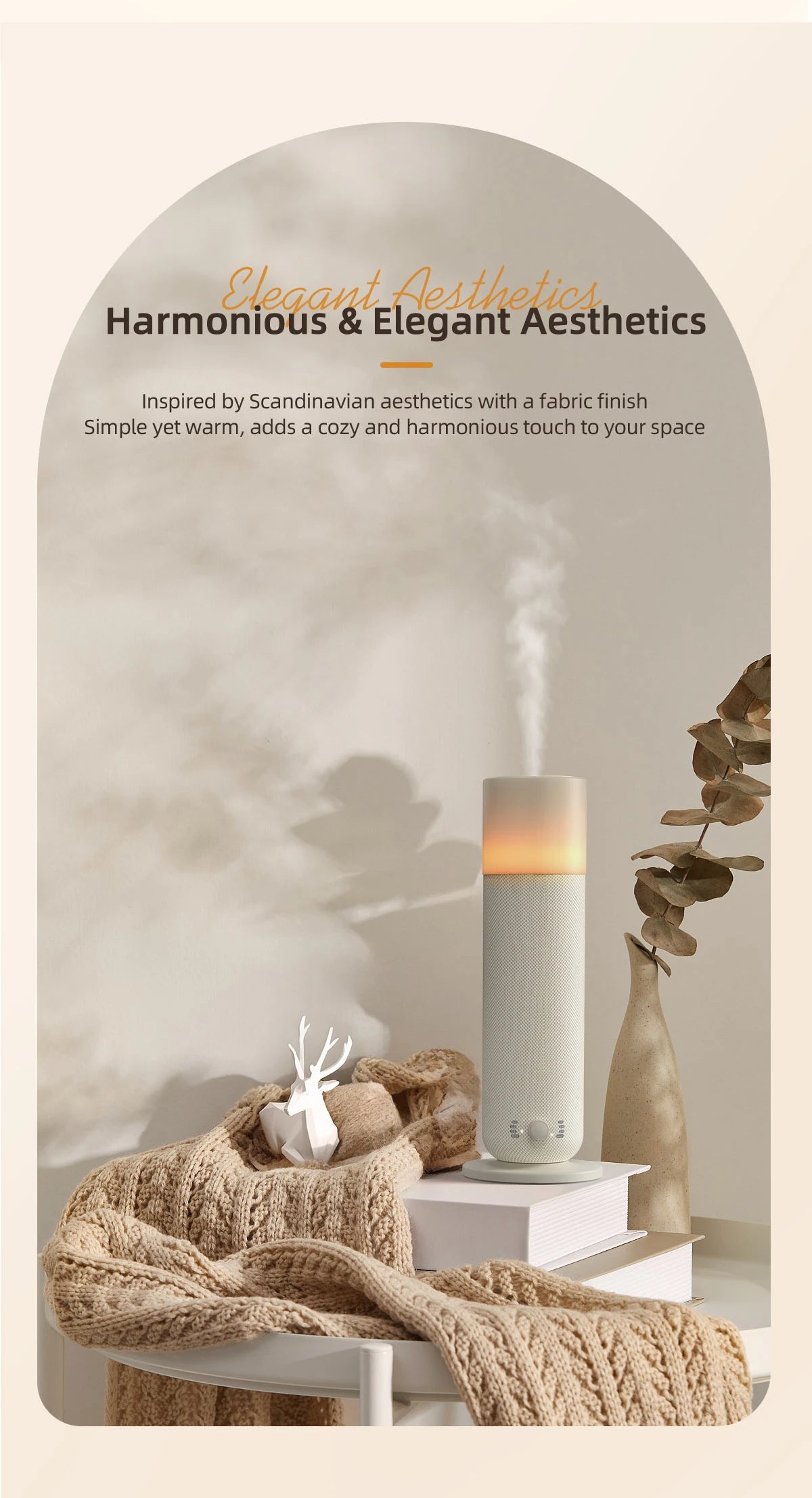 NAMSTE 120ml Tower Scent Diffuser | Bluetooth Control | Electric Fragrance Machine | Home & Hotel | EU Plug