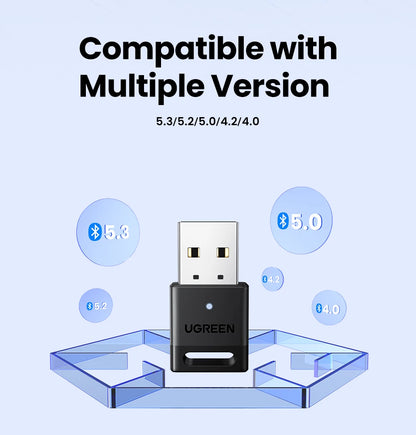 UGREEN USB Bluetooth 5.4 / 6.0 Adapter | Dongle for PC | Keyboard, Mouse & Speaker Support | Model 45134