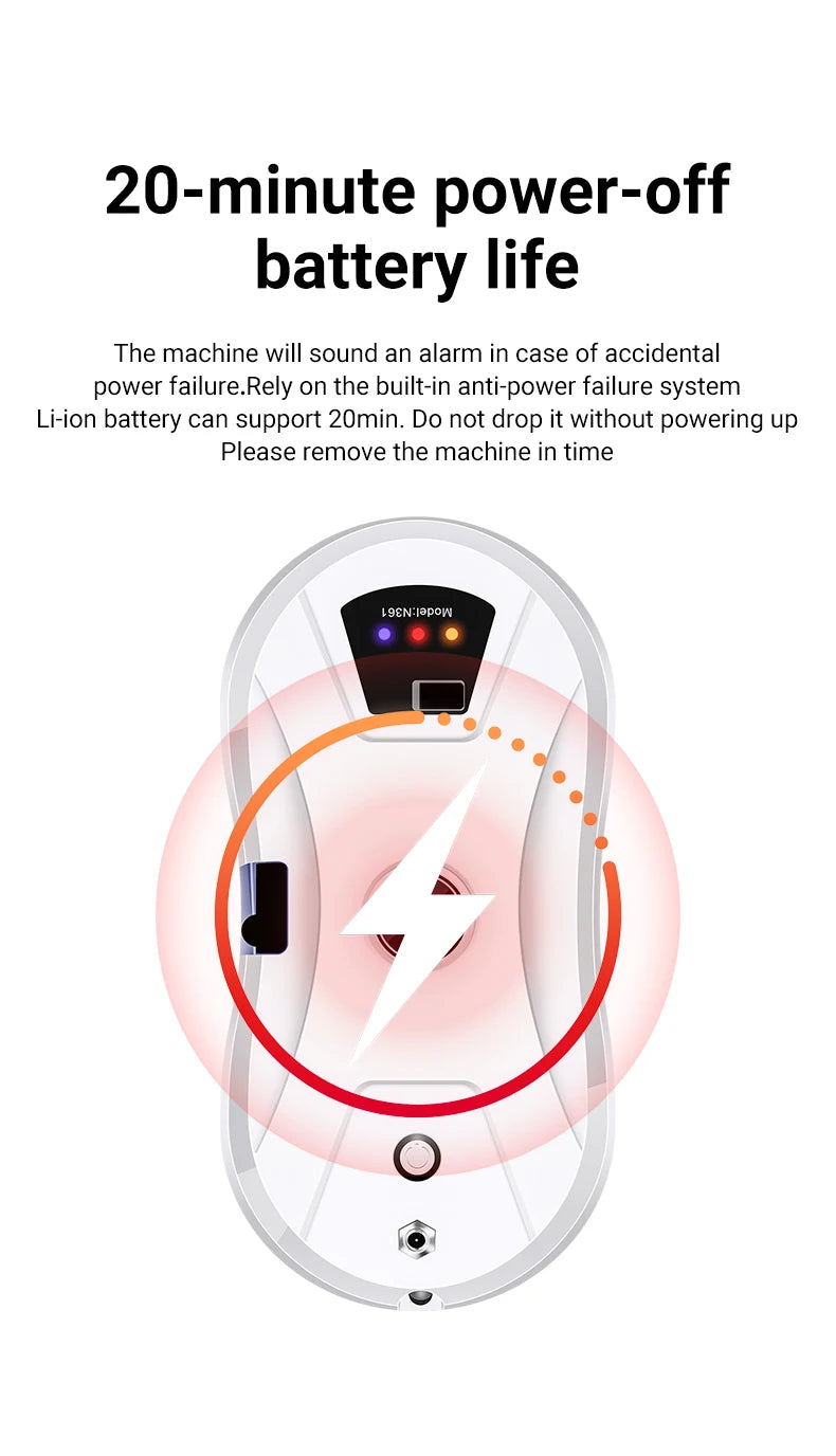 DIVEDEER Intelligent Window Cleaner – Automatic Water Spray, Anti-Fall Magnetic Glass Cleaner