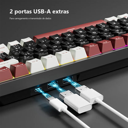 RK Royal Kludge RK84 Wireless Mechanical Keyboard – 84 Key, Hot-Swap, BT5.0/2.4G/USB-C, RGB