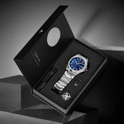 TOMI Luxury Men’s Watch & Gift Box Set – Business Quartz Watch