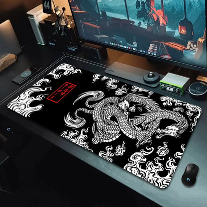 Japanese Dragon XXL Gaming Mouse Pad – Anime Desk Mat 900x400mm