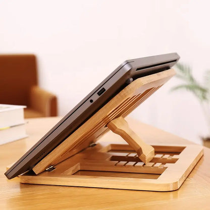 Adjustable Portable Laptop Stand – Foldable, Height-Adjustable, Heat Sink, iPad & Laptop Bracket