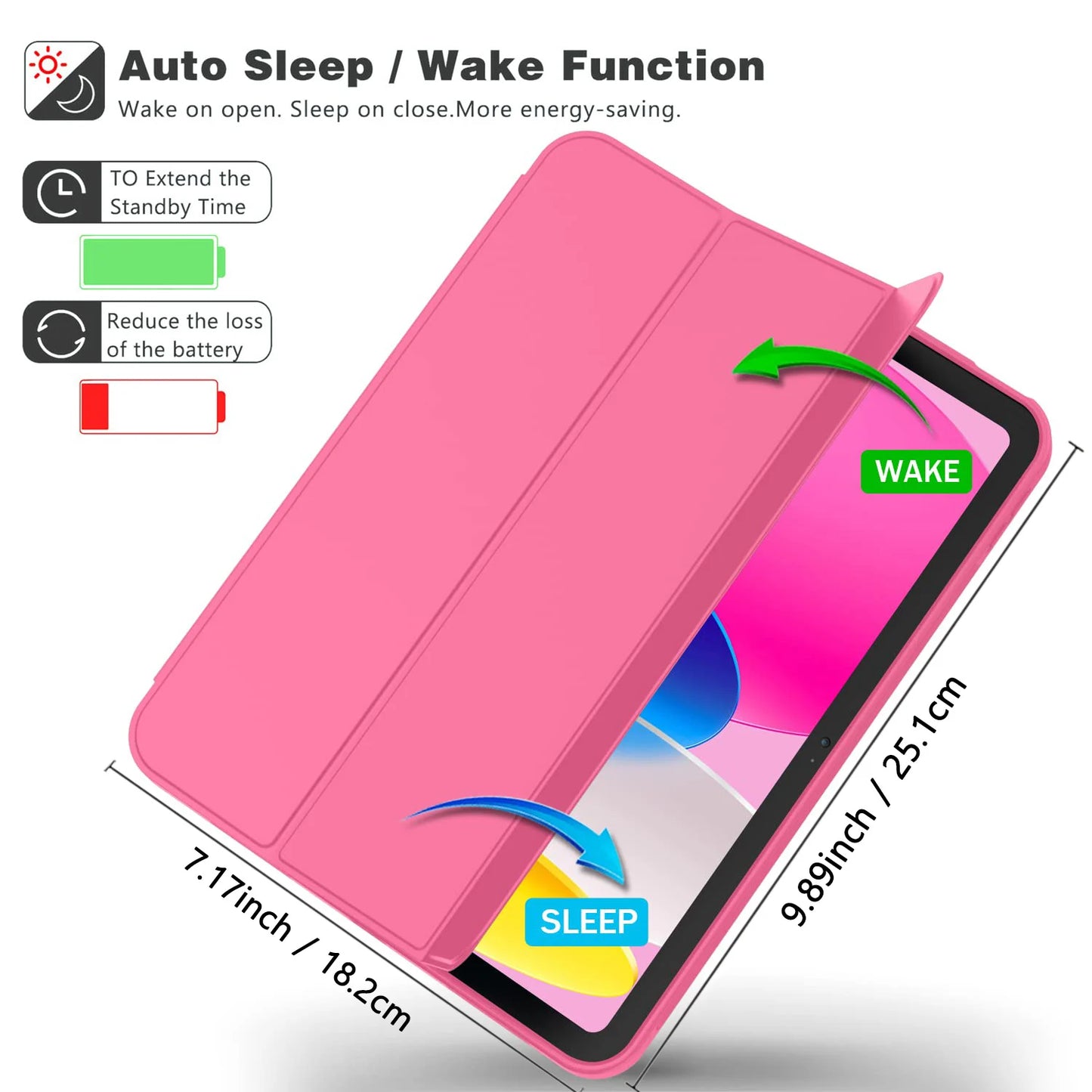 Magnetic Slim Trifold iPad Case – 11" 2025 / 10.9" 2022