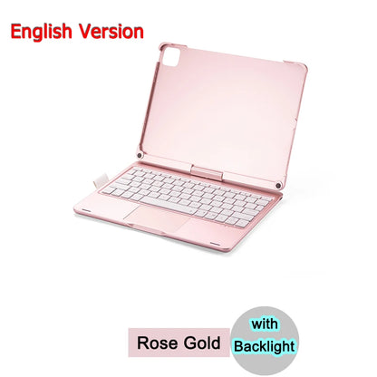 Bluetooth Magic Keyboard Case for iPad Pro 11 / Air – Backlit, Multi-Language, Trackpad