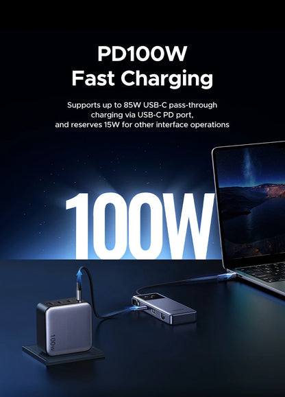 UGREEN Uno USB-C Hub – 4K60Hz HDMI, 1Gbps LAN, PD100W, USB 3.0
