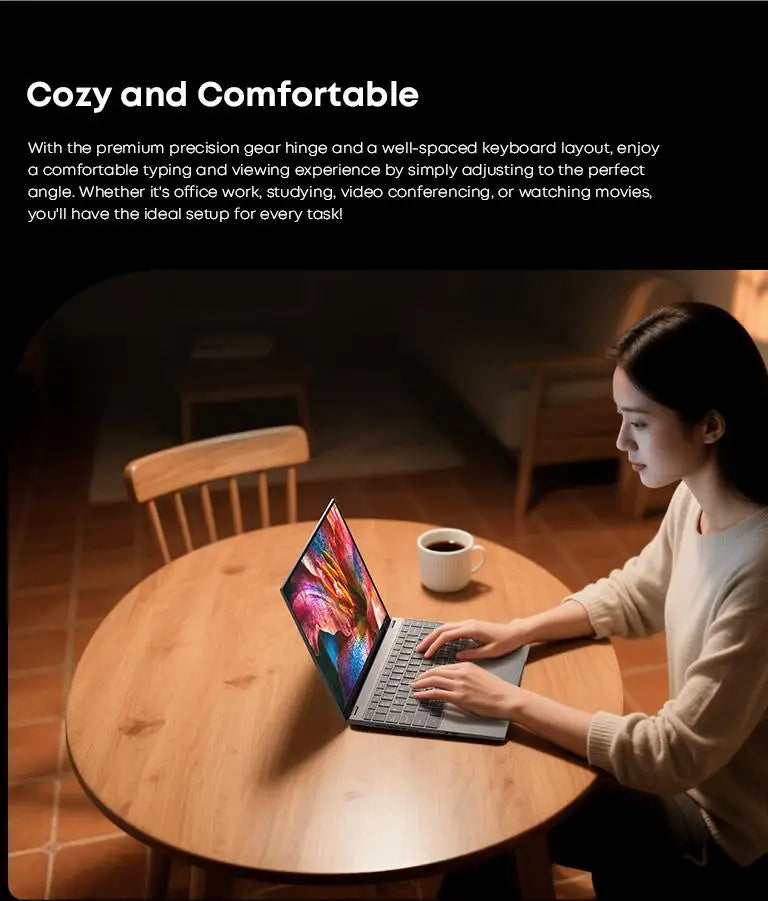 CHUWI FreeBook 2-in-1 Laptop – Intel N150, 13.4" 2.5K Touch, 16GB LPDDR5, 512GB SSD, WiFi 6, BT 5.2