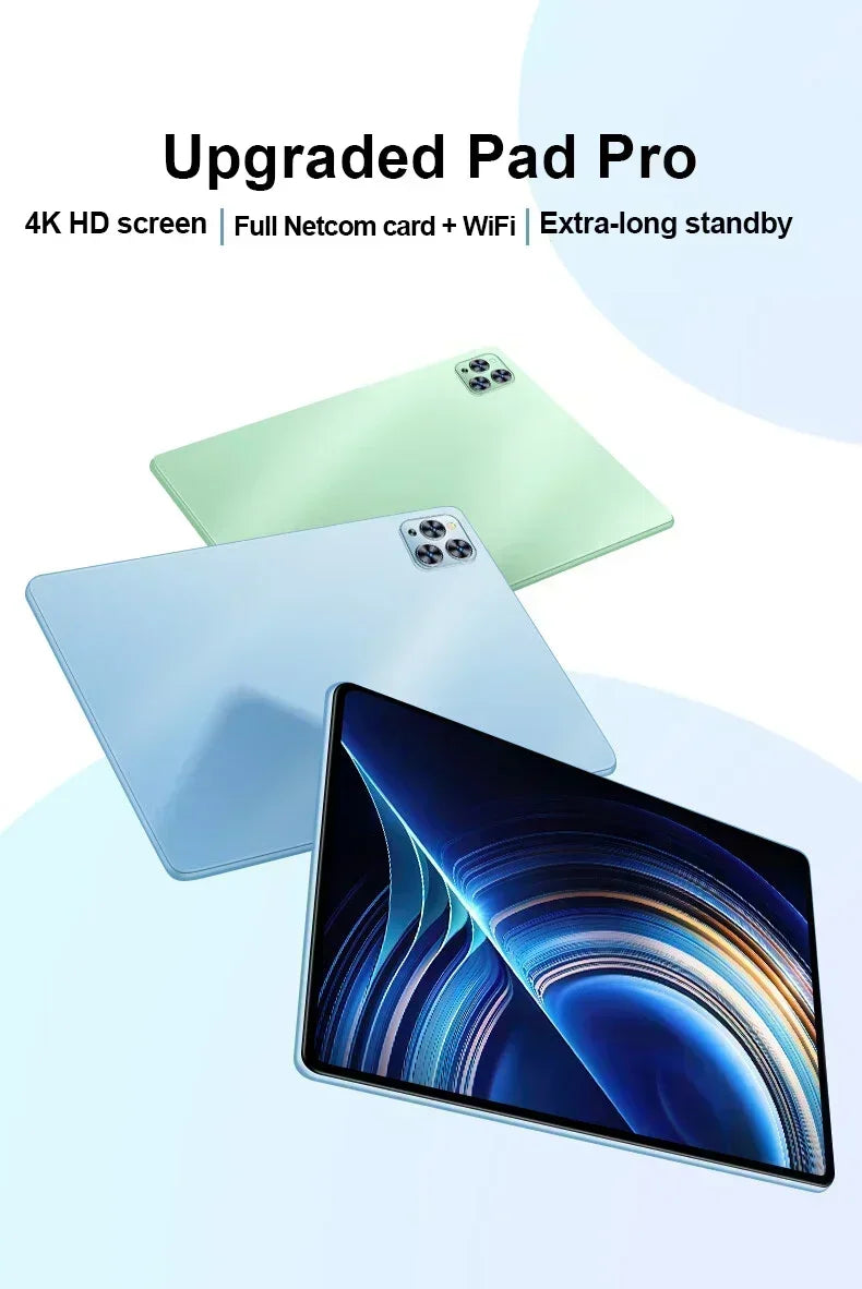 Pad 8 Pro Tablet 10.1" – Android 13, Snapdragon 8 Gen 2, 16GB RAM, 1024GB, 5G, 10000mAh