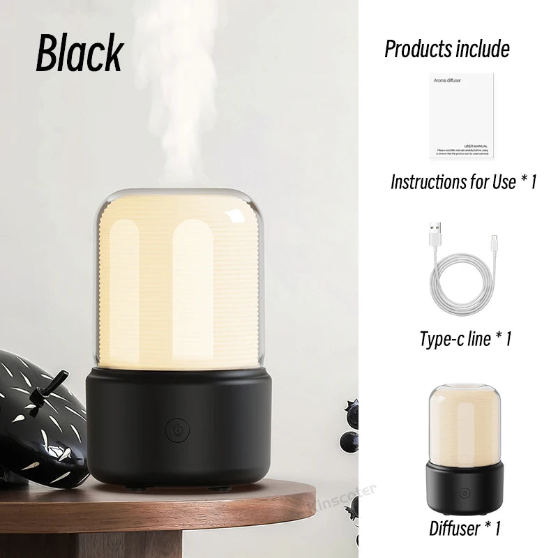 KINSCOTER USB Mini Aroma Diffuser & Ultrasonic Humidifier – 120ml/150ml Bedroom Diffuser