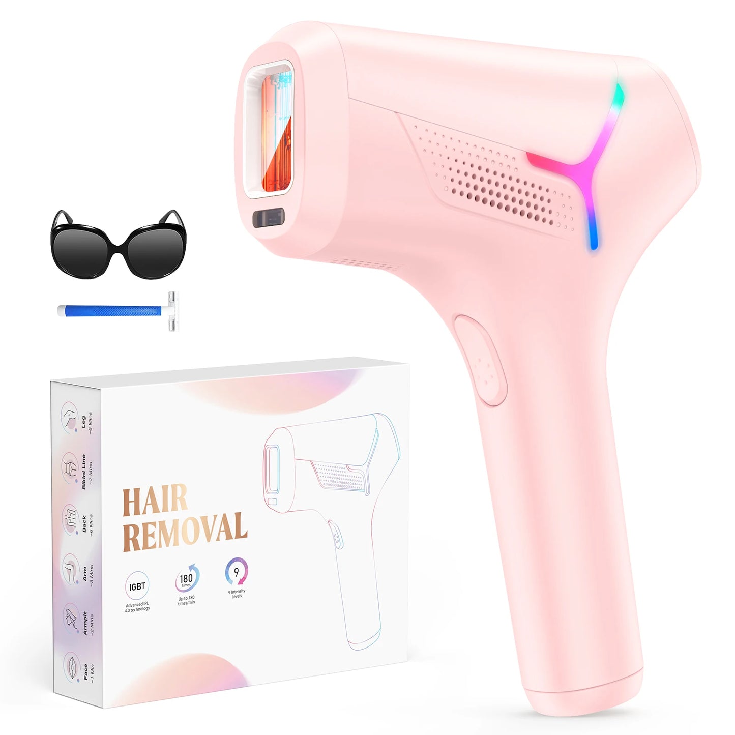 IPL Laser Hair Removal Device – 990,000 Flashes, Painless Permanent Hair Removal for Women & Men