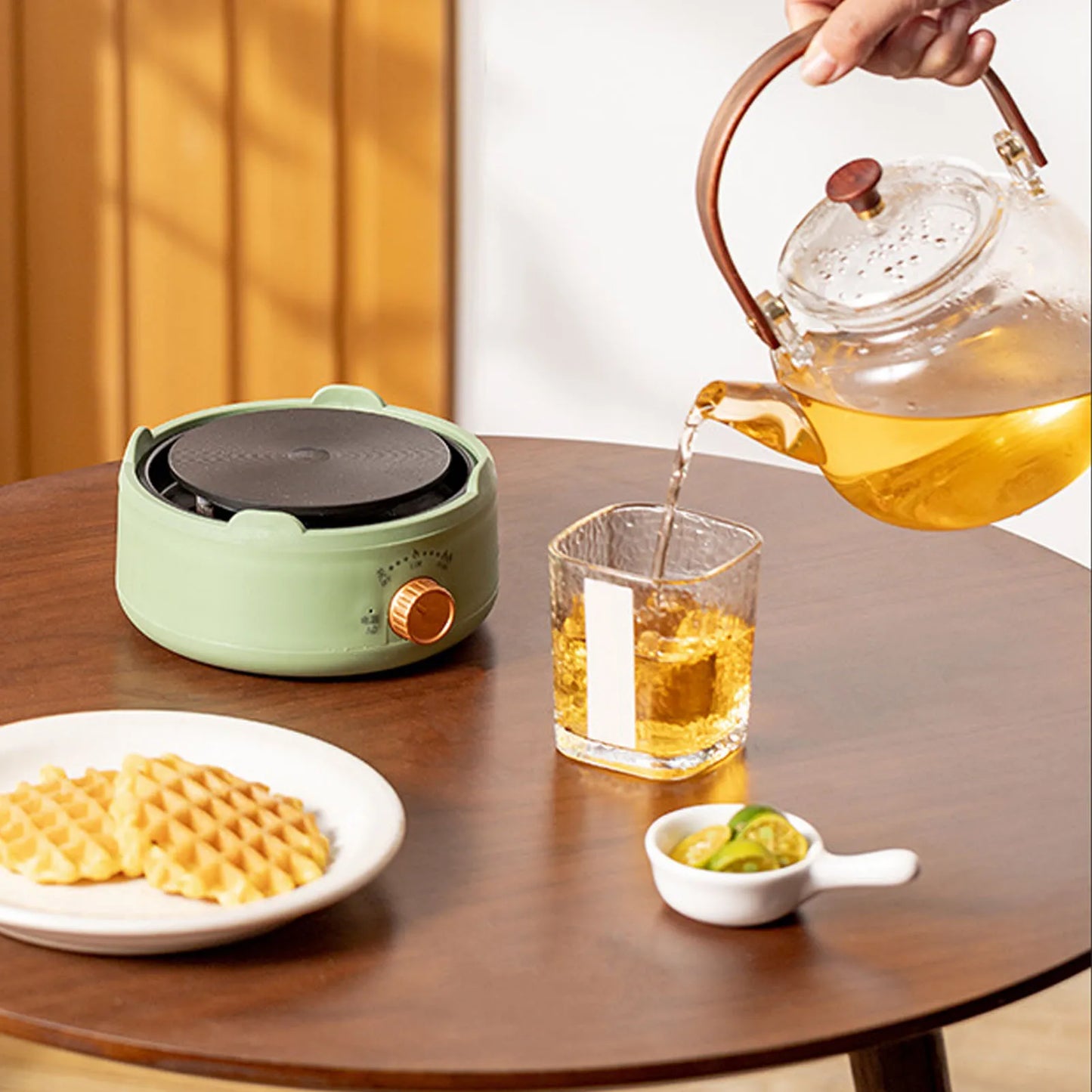 Electric Mini Hot Plate – Multifunctional Tea Stove, Fast Heating, Anti Dry Burn