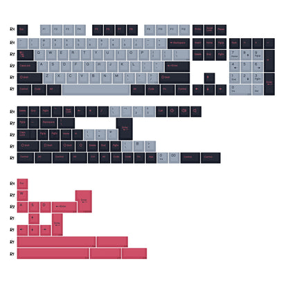 KBDiy Rome Set 174-Key Cherry Profile PBT Double Shot Keycaps – Jade Translucent for Mechanical Keyboards