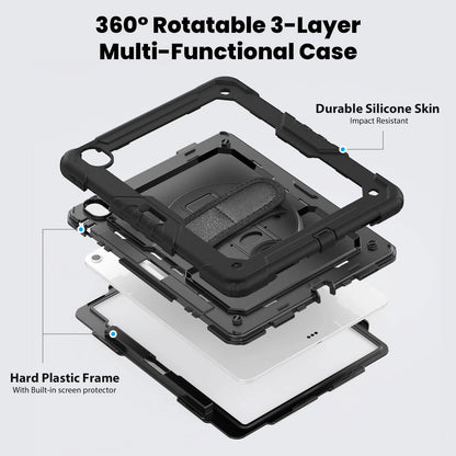 WeFor Heavy Duty iPad Case – Screen Protector, Shoulder Strap & Pencil Holder for iPad 11 A16, Air 11 & Air 13 M3 (2025)