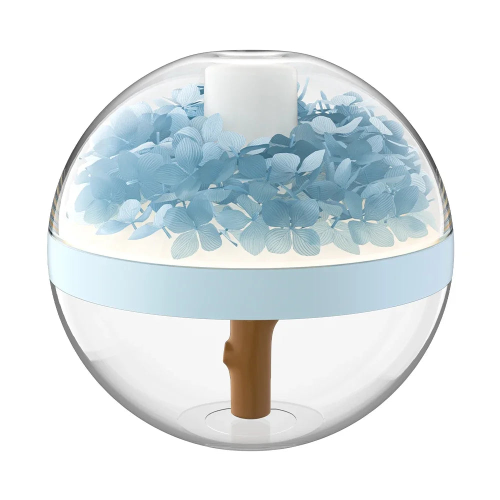 USB Rechargeable Air Humidifier 270ml — 800mAh Battery, Colour LED Light, Mist Maker, Flower Design