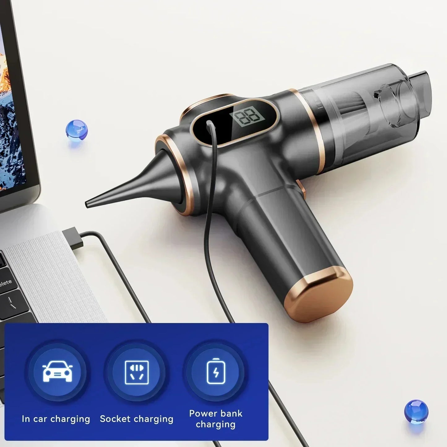 Handheld Wireless Vacuum Cleaner – 9500000Pa, Cordless, Car & Home