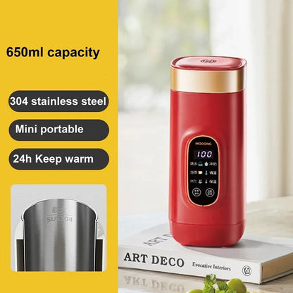 650ml Portable Electric Travel Kettle – 400W, Temperature Control, Auto Keep Warm | Office & Travel Teapot