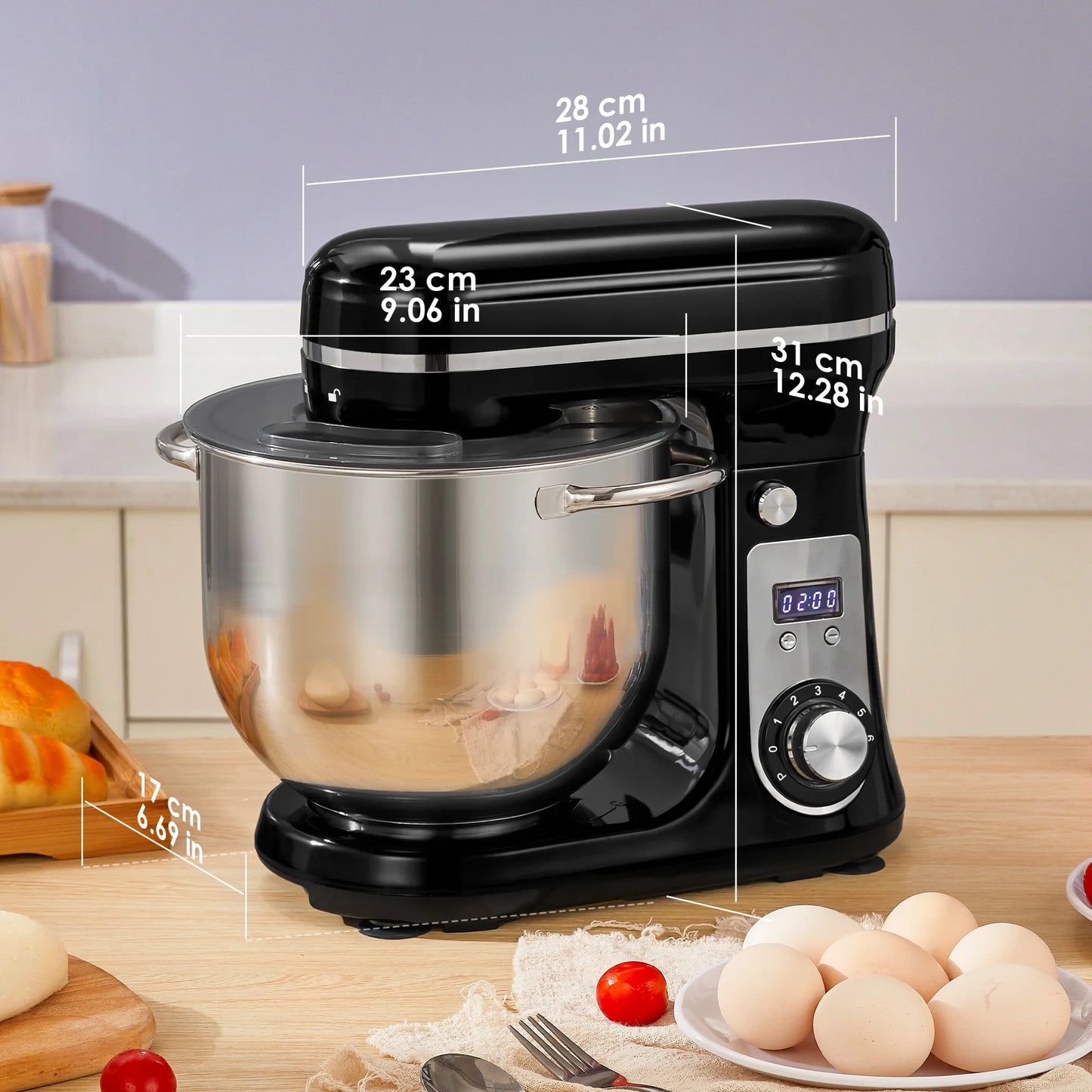 BioloMix Stand Mixer SM-1500 | 1500W | 7L Bowl | 8-Speed | EU 220V