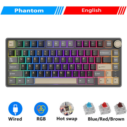 Royal Kludge RK R75 Brazilian Gasket Mechanical Keyboard – 80-Key, Hot-Swap, RGB, MDA PBT Keycaps