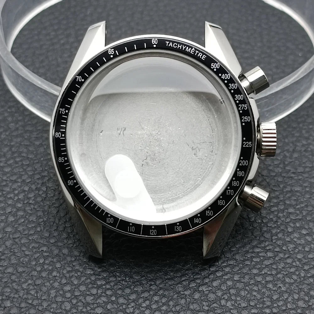 39.7mm Men's Watch Case for VK63 Movement – Metal Case with 20mm Strap Fit & Watch Box