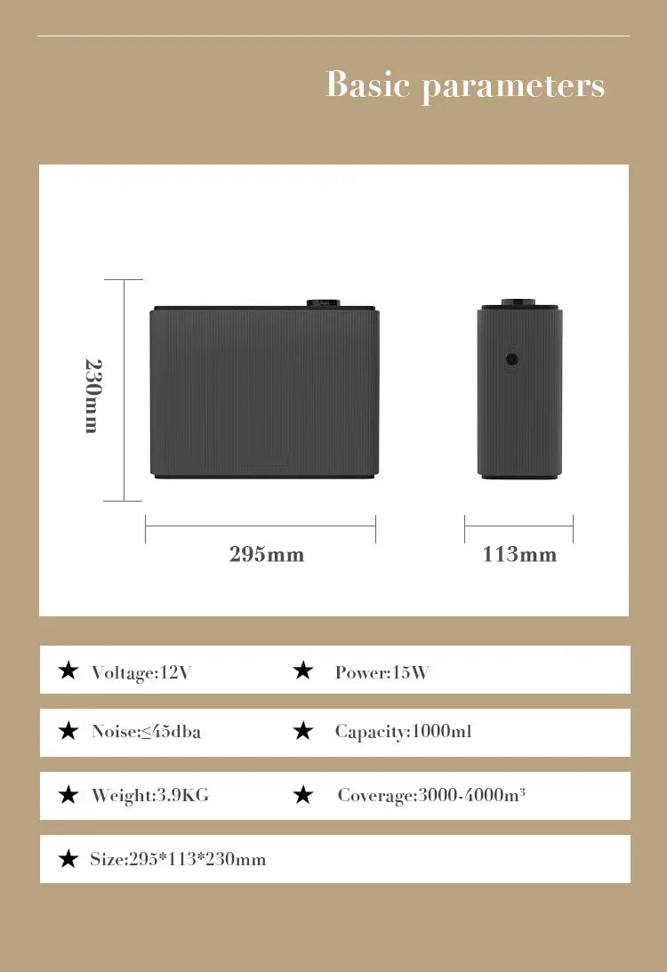 NAMSTE 4000m³ Smart Fragrance Diffuser – Bluetooth Timing Scent Air Machine for Home, Hotel & Spa