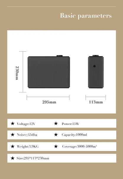 NAMSTE 4000m³ Smart Fragrance Diffuser – Bluetooth Timing Scent Air Machine for Home, Hotel & Spa