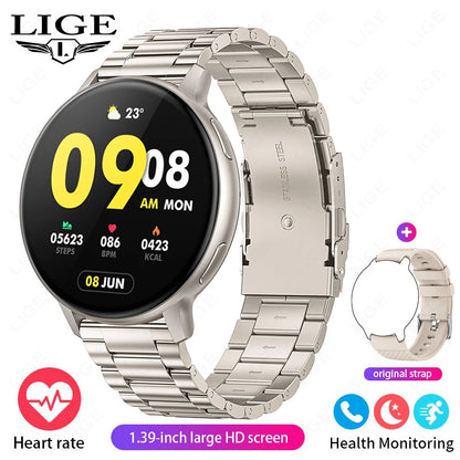 LIGE Bluetooth Smart Watch for Women – Custom Dial, Sport Fitness Tracker, iOS & Android (2026)