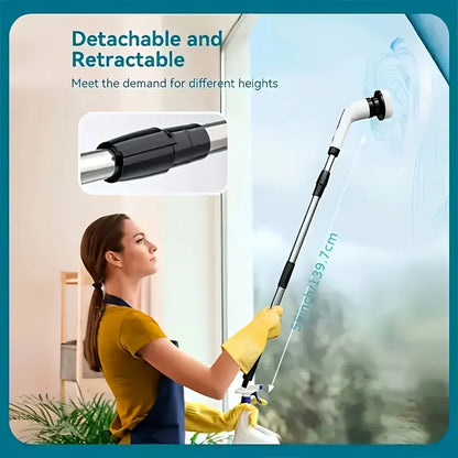 9-in-1 Electric Rotating Cleaning Brush | Wireless | Replaceable Heads | Telescopic Handle