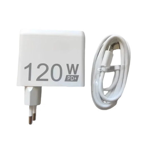 Original For Oukitel WP30 PRO Phone Adaptor Travel Fast Charger EU Plug Power Adapter 120W Supply +Type-C Type C Cable Line