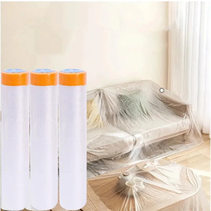 Disposable Self-Adhesive Dustproof Film – Cuttable Furniture & Room Cover