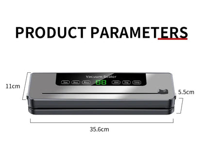 Food Vacuum Sealer Machine | Dry & Wet | UV Sterilization | Built-in Cutter | Kitchen Food Storage