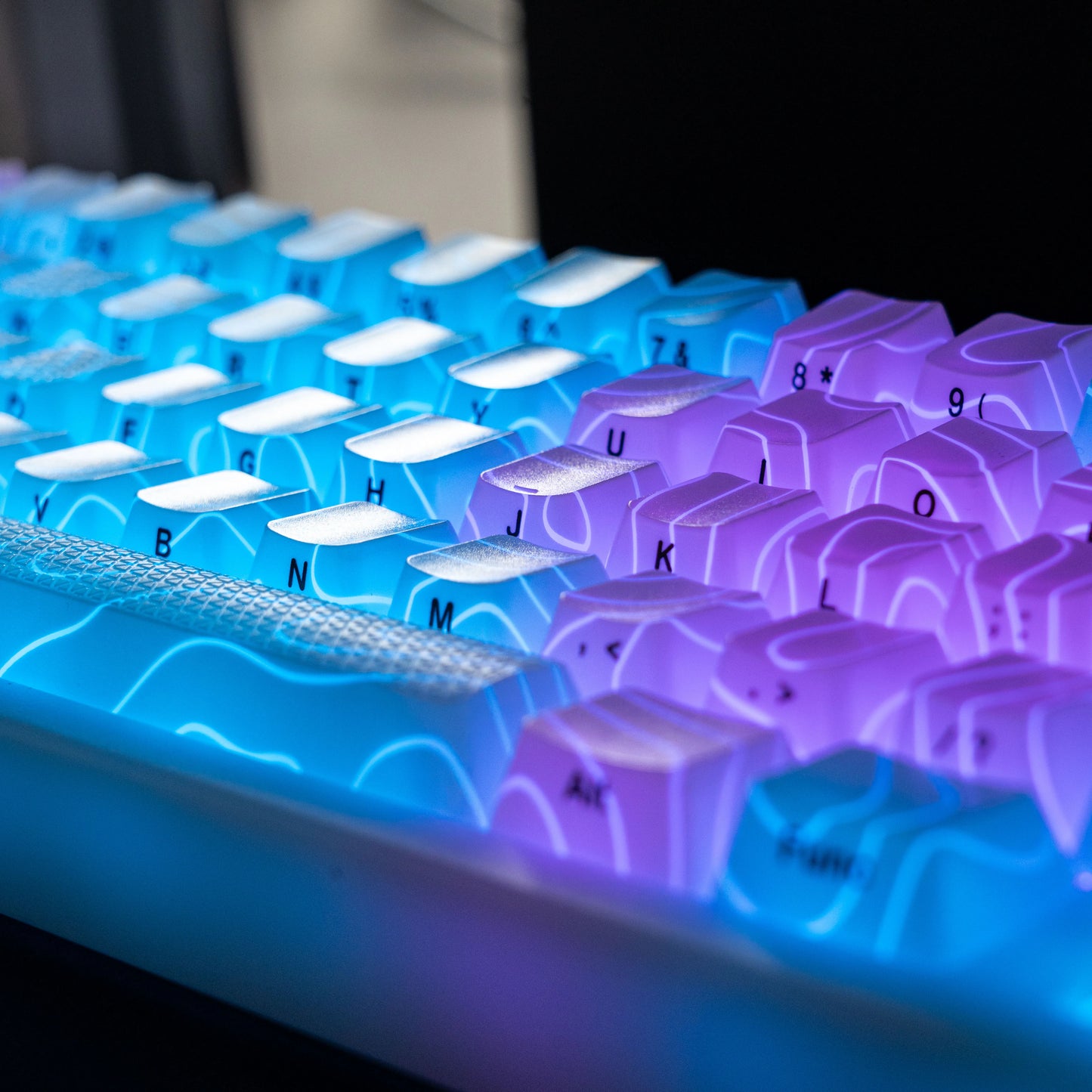 XVX Topographic Keycaps 118 Keys – OEM Profile, Shine-Through, IMD-Tech, Side Print