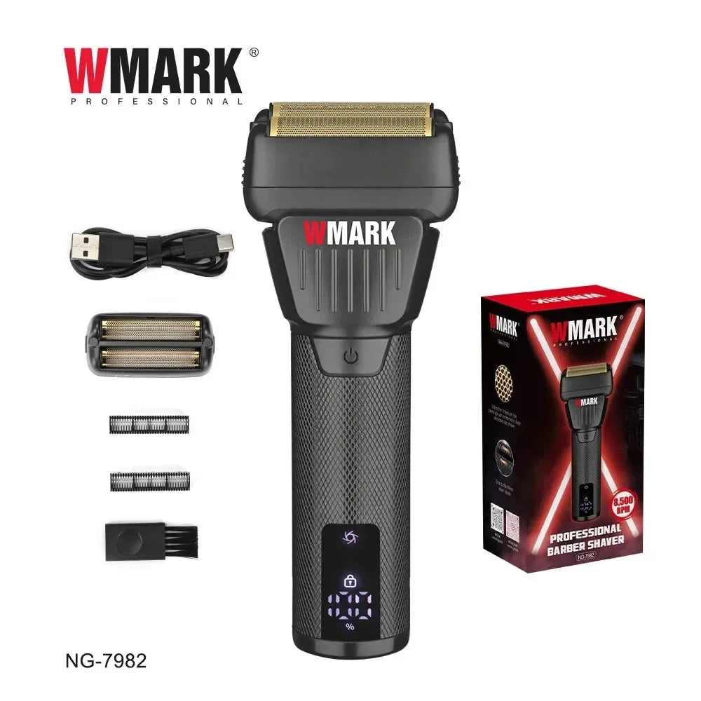 WMARK Men's Professional Electric Hair Clipper & Shaver Set – 9000RPM, 2000mAh, Wet/Dry, Salon Use