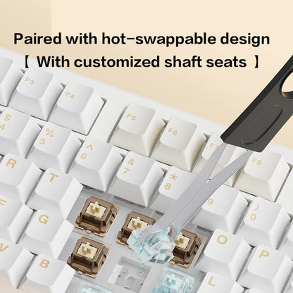 AULA F108Pro Wireless Mechanical Keyboard – UK Layout, Bluetooth Tri-Mode, Gasket, Hot-Swap, RGB, 104 Keys
