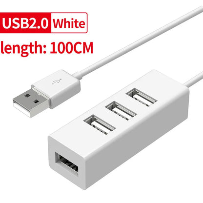 USB 2.0 Hub – Multi-Port USB Splitter for PC, Laptop & Mac