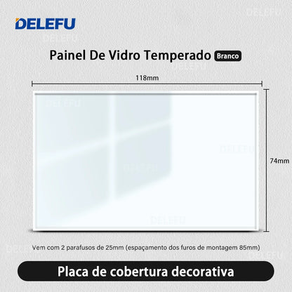 DELEFU Tempered Glass Smart Wall Socket with USB-C | Tuya WiFi | 10A–20A
