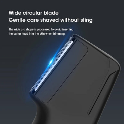 Body Hair Trimmer for Men | Groin & Pubic | Wet/Dry | V-Shaped Head | 2 Comb Attachments