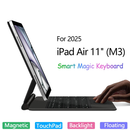 Backlit Magic Keyboard Case for iPad Air 11" M2/M3/M4 2024-2026 – Multi-touch, Smart Folio