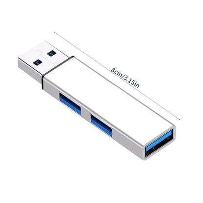 QXNF 3-Port Mini USB Hub — USB 3.0 + 2x USB 2.0 Expander Dongle