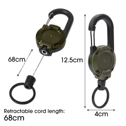 Heavy Duty Retractable ID Badge Reel with Carabiner